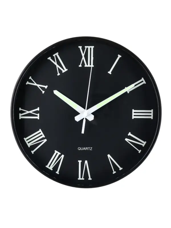 Часы настенные интерьерные &laquo;Классика&raquo;, бесшумные, плавный ход, светящиеся, d=25 см, от батарейки 1&times;АА