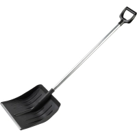 Лопата д/уборки снега МЕТЕЛИЦА  41x40х140см пластик/ковш с р/ж алюмин/черен