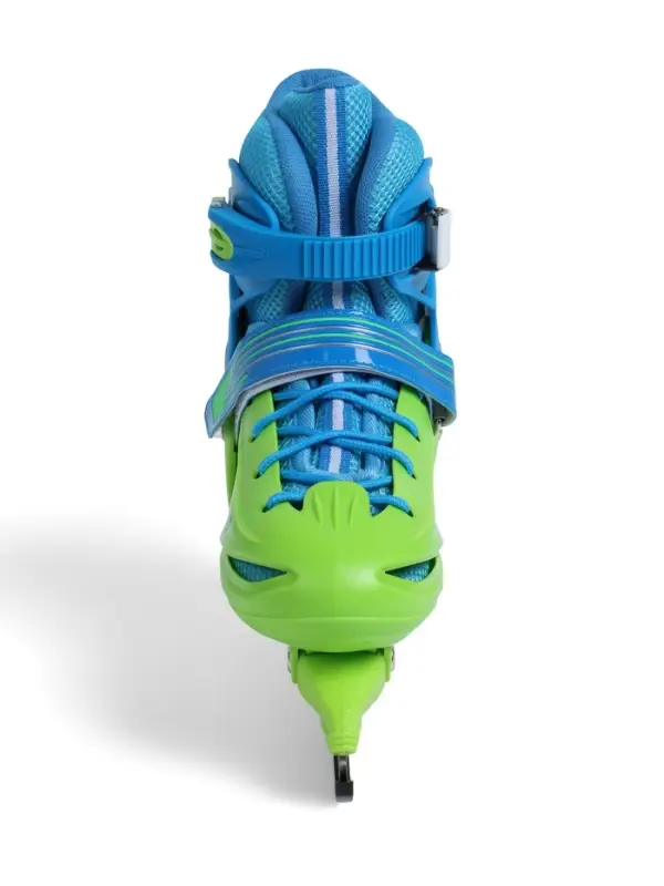 Коньки детские раздвижные BlackAqua, р. 30-33, для фитнеса, зелёные, синие Коньки детские раздвижные BlackAqua, р. 30-33, для фитнеса, зелёные, синие