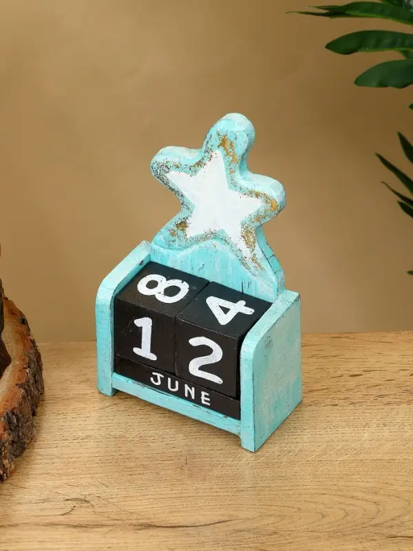 Календарь настольный Календарь настольный "Морская звезда" дерево 11х5х16 см, цв. золотисто-бирюзовый