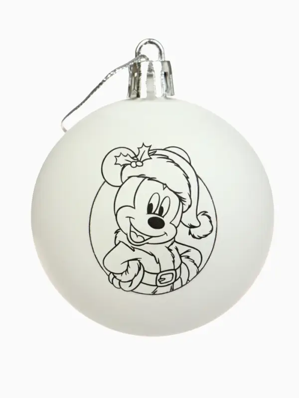 Ёлочные шары под раскраску &laquo;Микки Маус&raquo;, 2 шт., d=5.5 см, набор для творчества