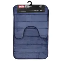 VETTA Набор ковриков для ванной и туалета, фланель, 45x70см + 45x45см, "Нежность", 4 цвета