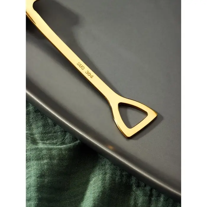 Ложка десертная из нержавеющей стали Magistro «Лопата», длина 15,5 см, форма овальная, цвет золотой Ложка десертная из нержавеющей стали Magistro «Лопата», длина 15,5 см, форма овальная, цвет золотой