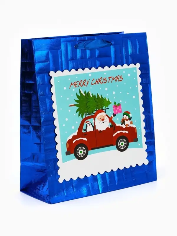 Набор подарочных пакетов 2 шт., металлизированные &laquo;Новый год&raquo;, 25&times;30.5&times;12.5 см