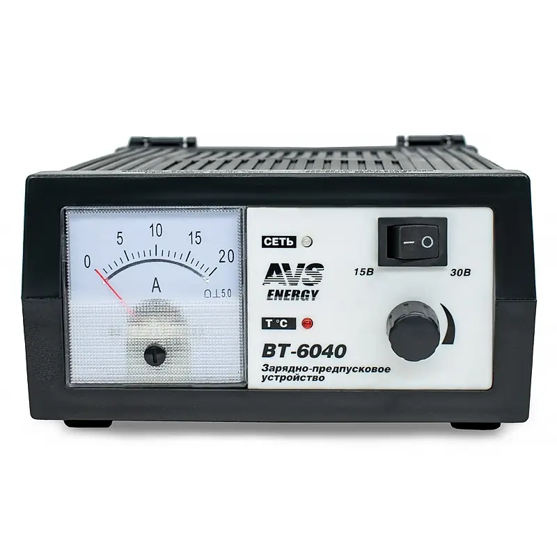 Зарядное устройство для автомобильного аккумулятора AVS BT-6040 (20A) 12/24V