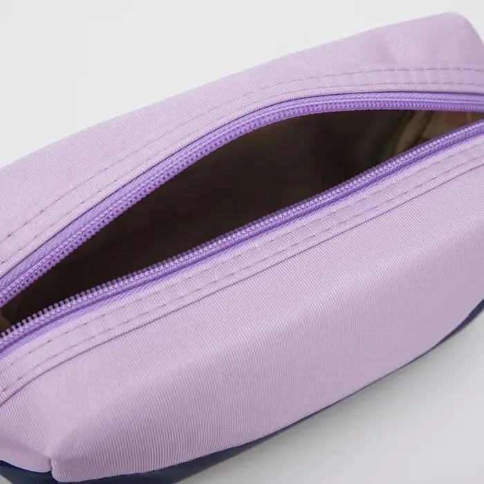Косметичка на молнии, цвет сиреневый/синий