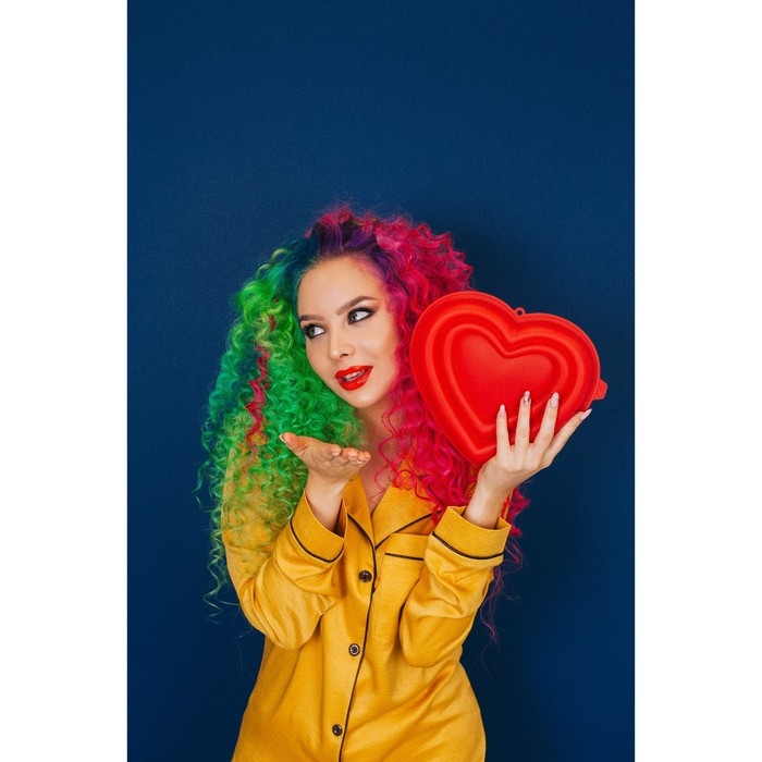 Форма для муссовых десертов и выпечки Доляна «Сердце», силикон, 22×20×7 см, цвет МИКС Форма для муссовых десертов и выпечки Доляна «Сердце», силикон, 22×20×7 см, цвет МИКС