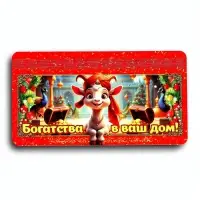 Купюрница новогодняя 2027 &laquo;Богатства в ваш дом!&raquo; 19&times;10&times;2.5 см
