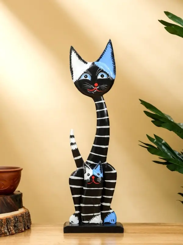 Сувенир Сувенир "Кошка с котёнком" дерево 9х5х30 см