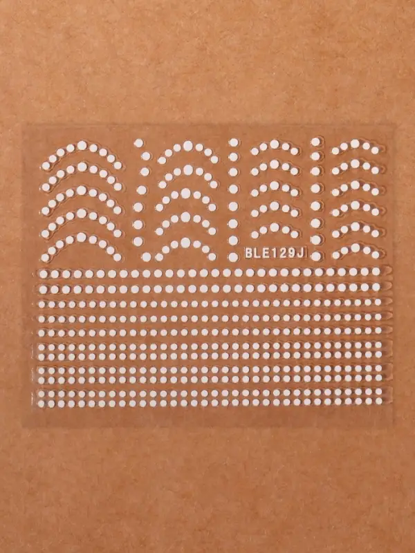 Наклейки для ногтей «Бусинка», белые