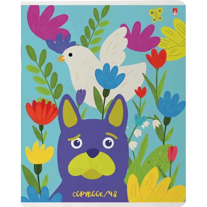 Тетрадь общая А5 ,48л, клетка,скрепка,ЦВЕТ НАСТРОЕНИЯ, 5 шт в уп,7-48-737/5