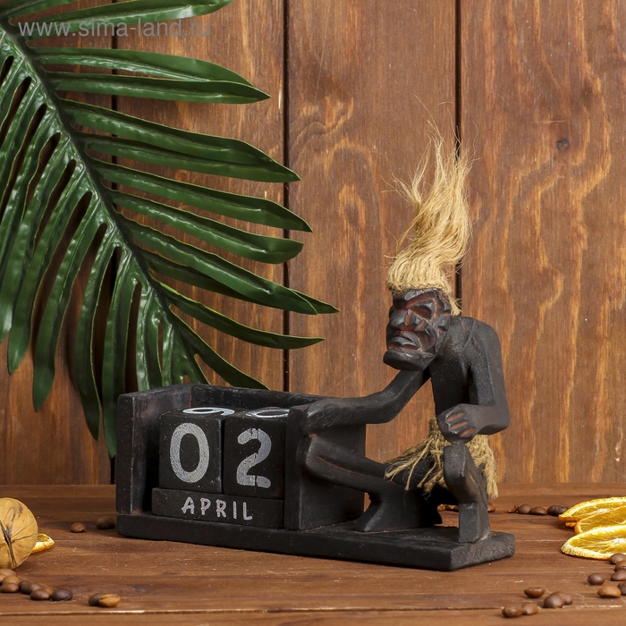 Сувенир дерево календарь Сувенир дерево календарь "Абориген" 14х20х8 см МИКС