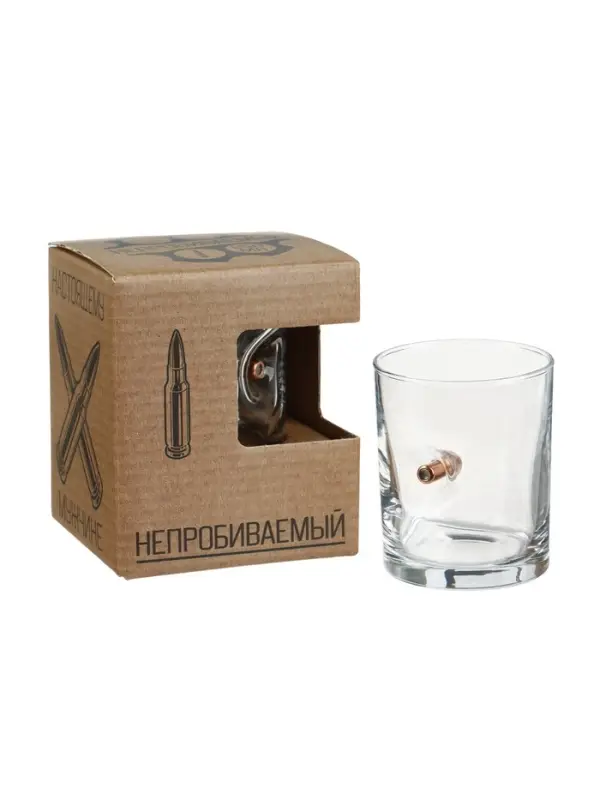 Стакан для виски с пулей &laquo;Непробиваемый&raquo;, 250 мл