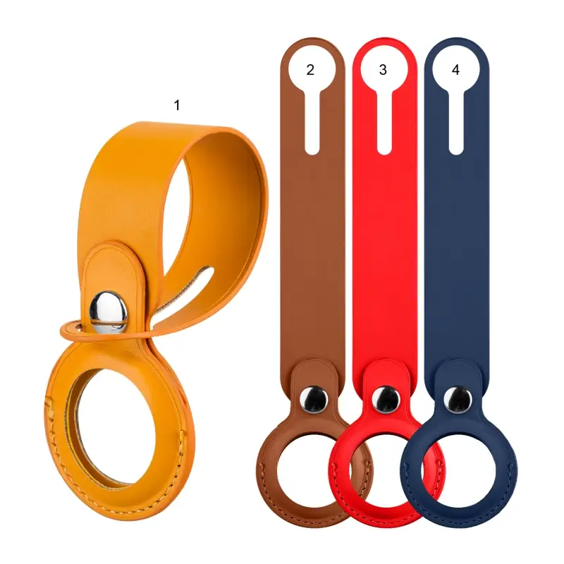 Чехол Airtag кожаный с держателем заклепка Чехол Airtag кожаный с держателем заклепка