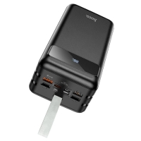 Внешний аккумулятор Hoco J86B, 60000 мАч, 4 USB, 1 Type-C, 3 А, дисплей, чёрный