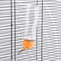 Поилка для животных, 500 мл, крепление-пружинка, оранжевая