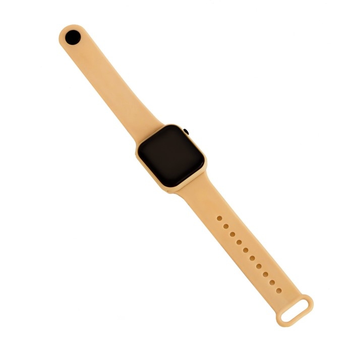 Часы наручные электронные, ремешок силикон, белые Часы наручные электронные, ремешок силикон, белые