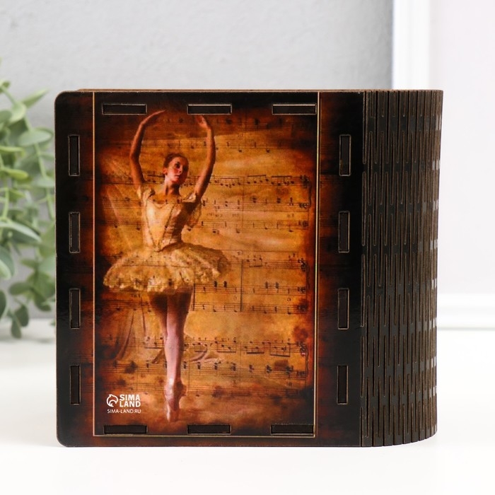 Шкатулка-книга Шкатулка-книга "Балерина" 14х14 см