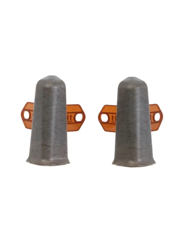 Угол наружный для плинтуса &laquo;Деконика&raquo;, с крепежом, 70 мм, 2 штуки, цвет 548 лофт серый