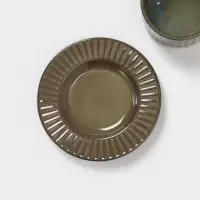 Чайная пара &laquo;Винтаж&raquo;, чашка 250 мл, блюдце d=15.5 см, керамика, зелёная