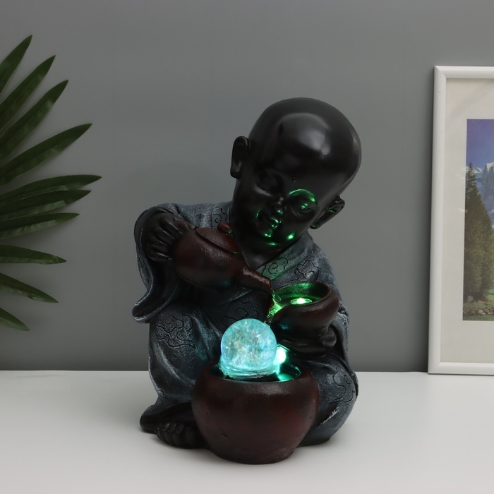 Фонтан настольный Фонтан настольный "Маленький Будда с чайником" 34х21х20 см