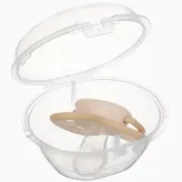 Соска-пустышка ортодонтическая, силикон, от 6 мес., бежевая