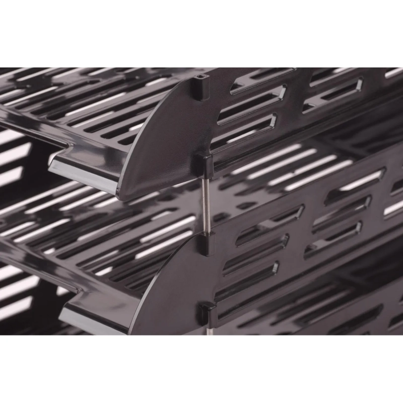 Лоток горизонтальный для бумаг Attache 3шт/наб на металл стерж черный