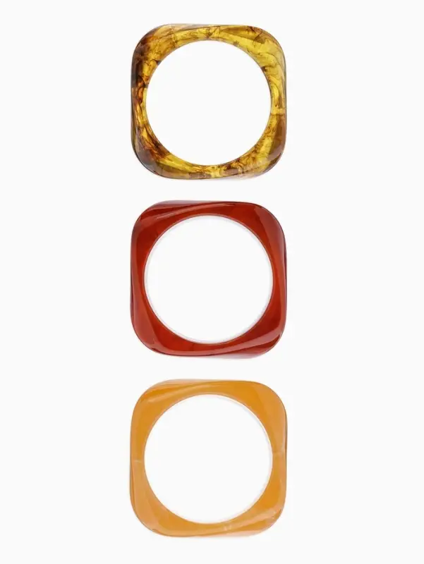 Набор 3 браслета манжета &laquo;Тренд&raquo;, акрил, разноцветный