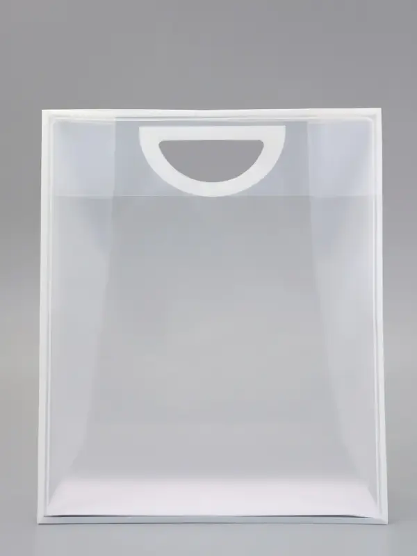 Пакет ПП с вырубной ручкой, прозрачный, 36&times;30&times;13 см, белый