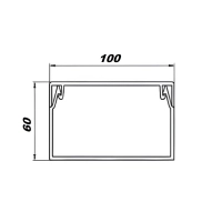 Кабель-канал белый 2-й замок 100х60х2000мм Промрукав PR03.0060