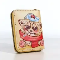 Кошелёк на молнии &laquo;Кот&raquo;, маленький, детский, жёлтый