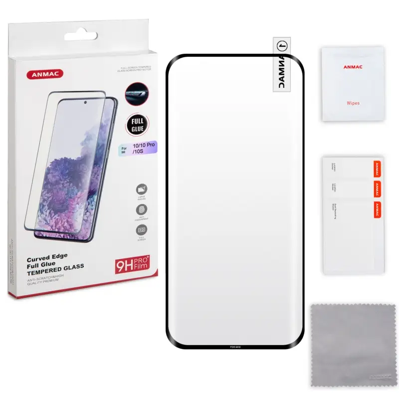 Защитное стекло Xiaomi Mi 10/Mi 10S Full Glue ANMAC Арт.1137386