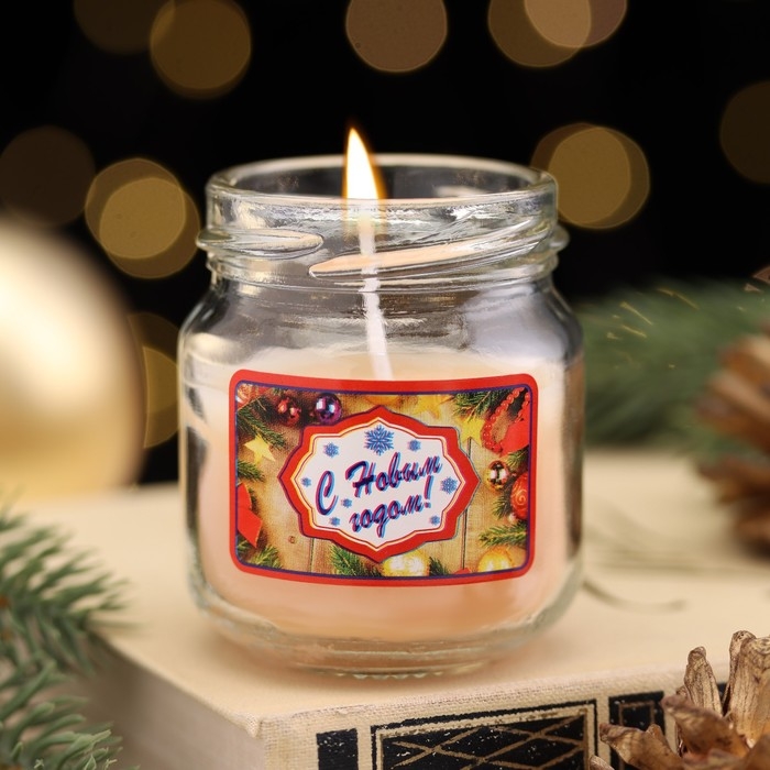 Ароматическая свеча в банке  Ароматическая свеча в банке "Капучино", 6,4х6 см