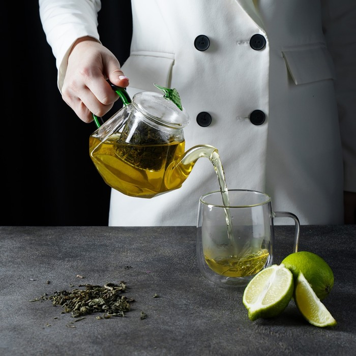 Чайник заварочный со стеклянным ситом «Грин», 600 мл Чайник заварочный со стеклянным ситом «Грин», 600 мл