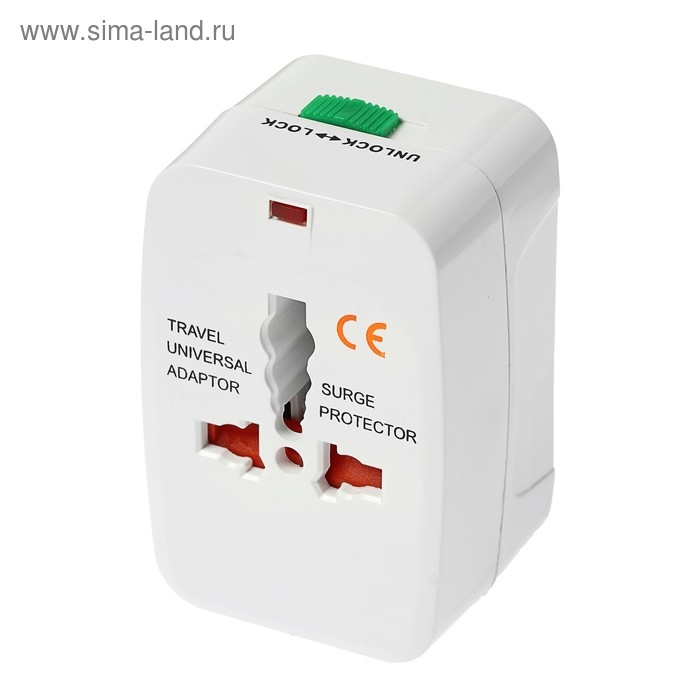 Адаптер универсальный, 3 A, 5 в 1, 220 В, белый Адаптер универсальный, 3 A, 5 в 1, 220 В, белый