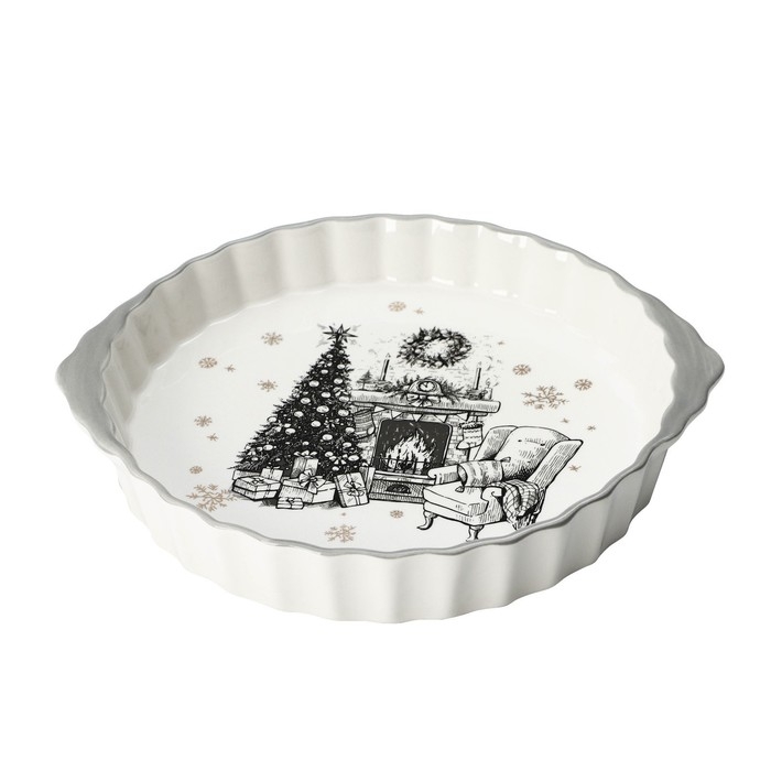 Блюдо для запекания Доляна «Хюгге», d=28,8 см, цвет белый Блюдо для запекания Доляна «Хюгге», d=28,8 см, цвет белый