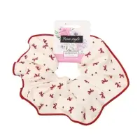 Резинка для волос "Орбита гранд" бантики, 15 см, молочно-красный