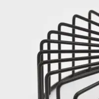 Корзинка - ваза для фруктов &laquo;Горшок&raquo;, 23&times;23&times;7 см, чёрная