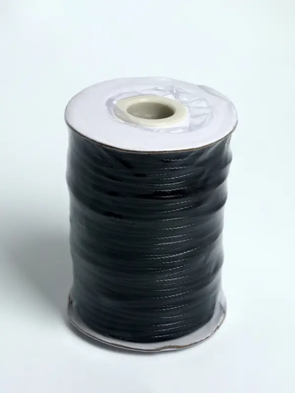 Шнур вощеный на бобине, d=2 мм, L=50 м, чёрный