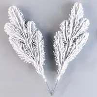 Литая веточка, голубая, заснеженная, 31 × 14 см, набор 2 шт. Литая веточка, голубая, заснеженная, 31 × 14 см, набор 2 шт.