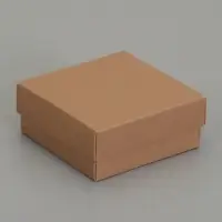 Коробка подарочная складная, упаковка, крышка-дно, крафт, 12&times;12&times;5 см