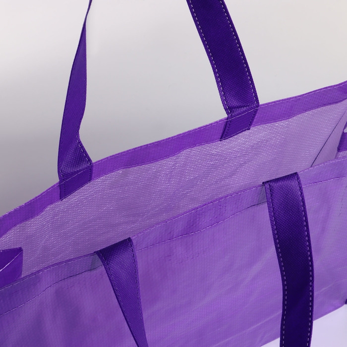 Сумка хозяйственная без застёжки, цвет фиолетовый Сумка хозяйственная без застёжки, цвет фиолетовый