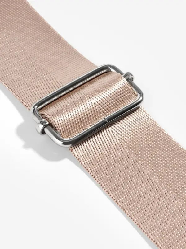 Ручка для сумки, стропа, с карабинами, 139&plusmn;3&times;3.8 см, бежевая