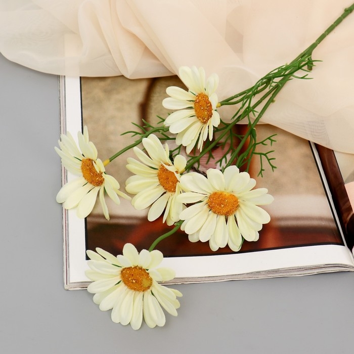 Цветы искусственные &laquo;Арктотис&raquo;, h=35 см, d=3.5 см, жёлтые