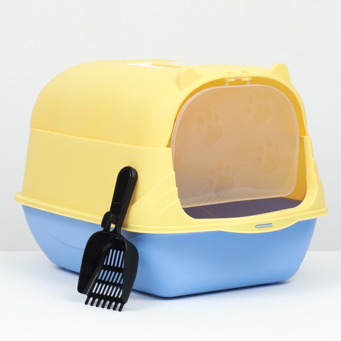 Туалет-домик 36 х 37 х 51 см, бело-синий