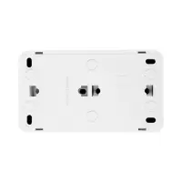 Выключатель с розеткой горизонтальный TANGO, 16 А, 2 клавиши + розетка, IP 20, открытой проводки с з