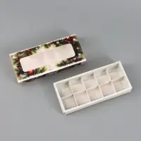 Коробка подарочная под 10 конфет &laquo;С Новым годом!&raquo;, 9.8&times;22&times;3.5 см