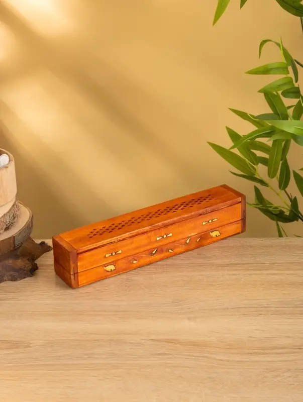 Пенал для благовония двойной с хранением, дерево шишам 30,5 см Пенал для благовония двойной с хранением, дерево шишам 30,5 см