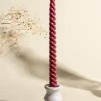 Набор свечей витых, 2&times;25 см, 4 шт., палитра розового, 25.5&times;8.8&times;2.4 см