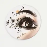 Зеркало карманное «Взгляд», d=7 см, белое Зеркало карманное «Взгляд», d=7 см, белое